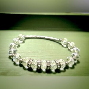 Crystal Bracelet with silver sided thing